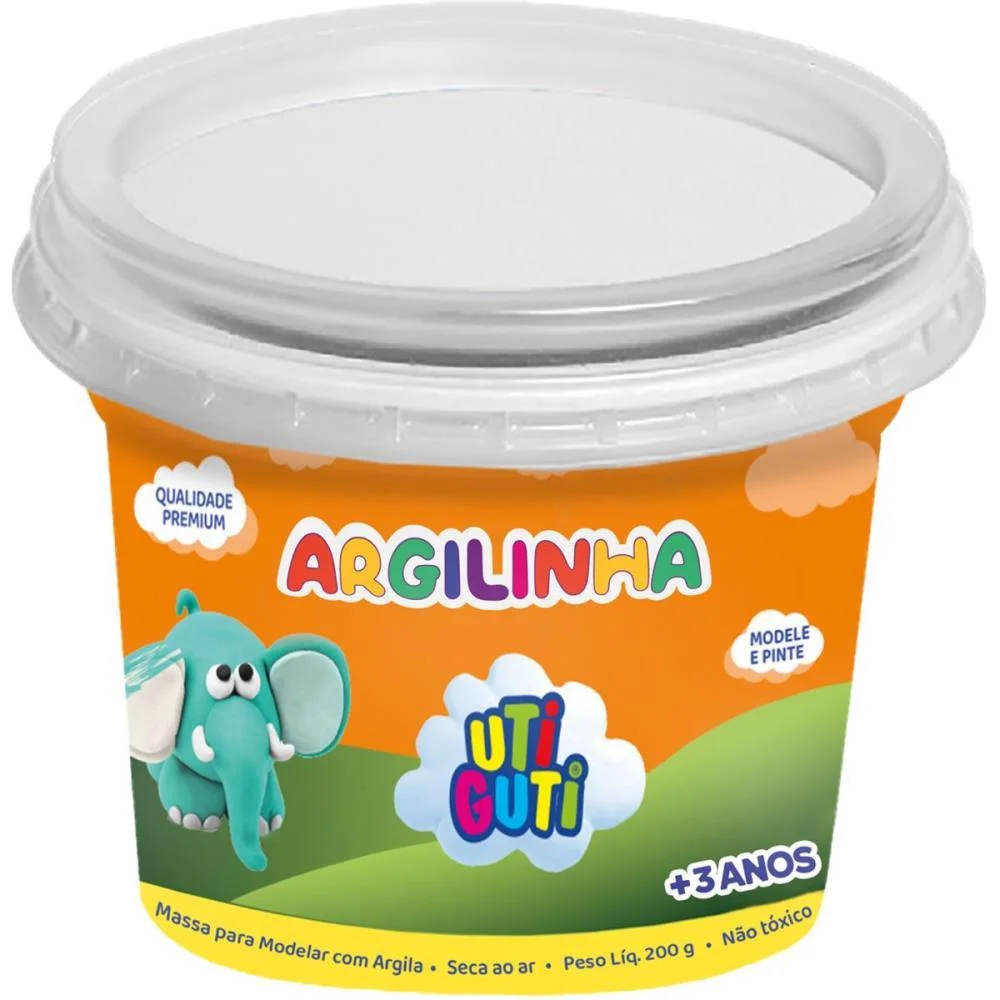 Massa Para Modelar Utiguti Argilinha Branca 200G Canson - imagem 2