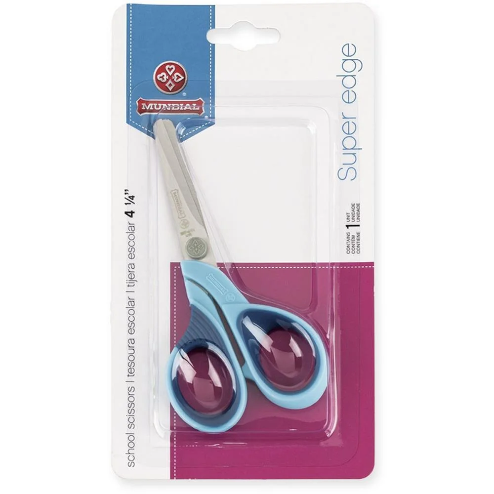 Tesoura Escolar Azul 11Cm Mundial - imagem 5