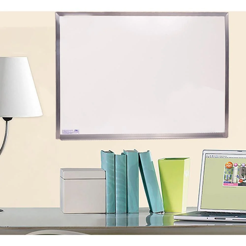 Quadro Branco Moldura Aluminio 070X050Cm Standard Cortiarte - imagem 4