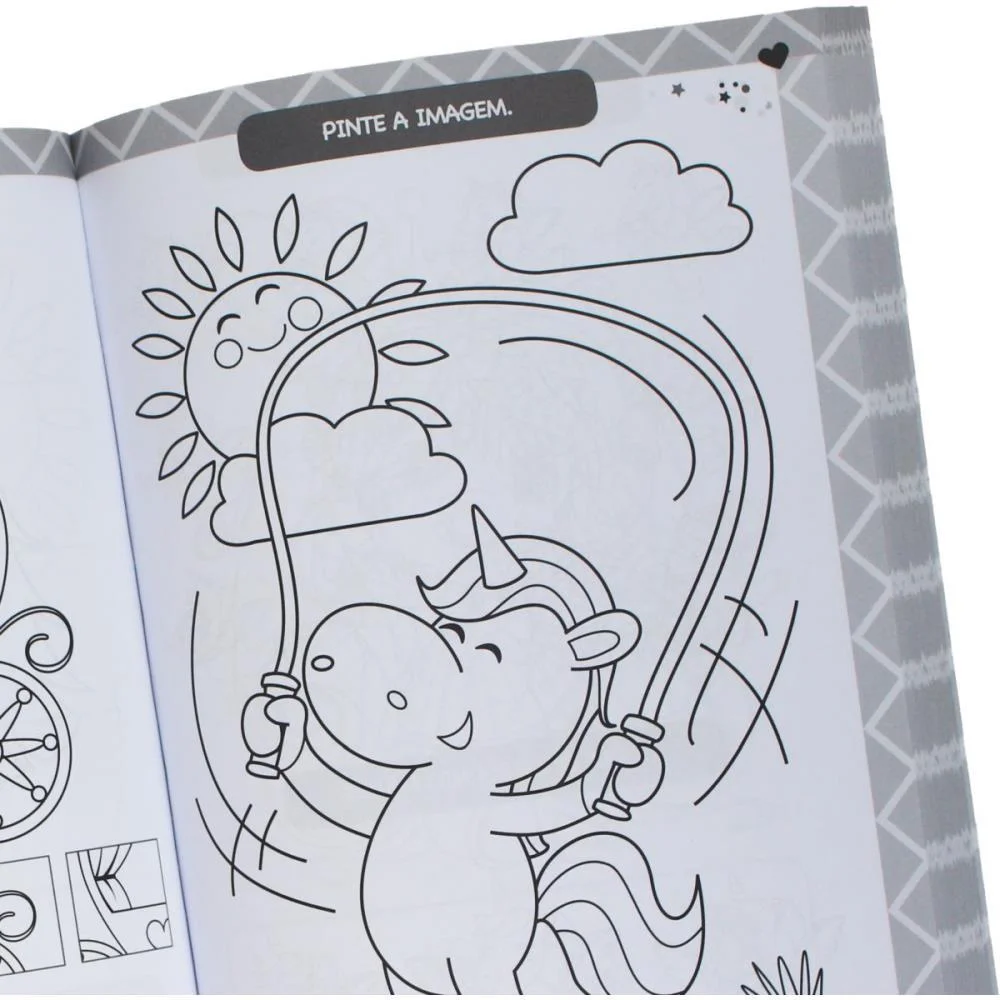 Livro Infantil Colorir 365 Atividades Unicornios 288P Magic Kids - imagem 3
