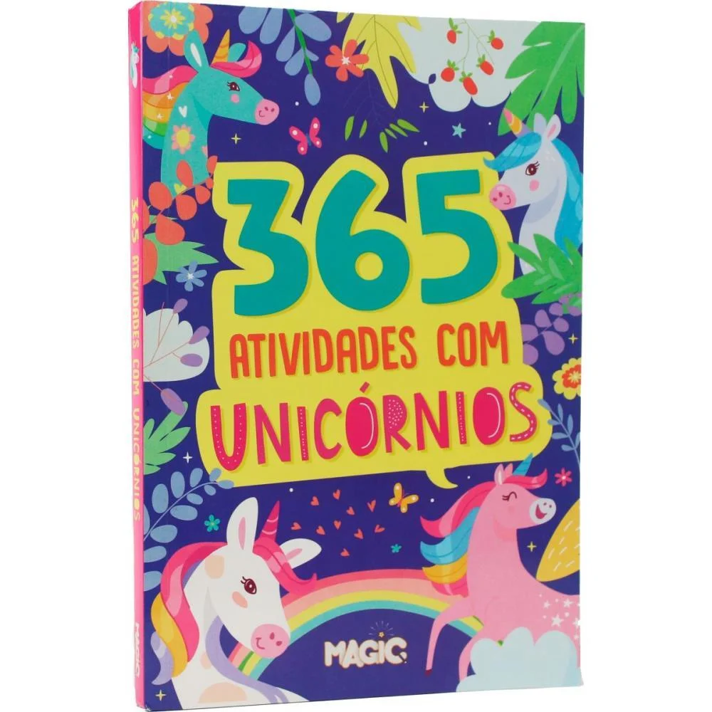 Livro Infantil Colorir 365 Atividades Unicornios 288P Magic Kids - imagem 5