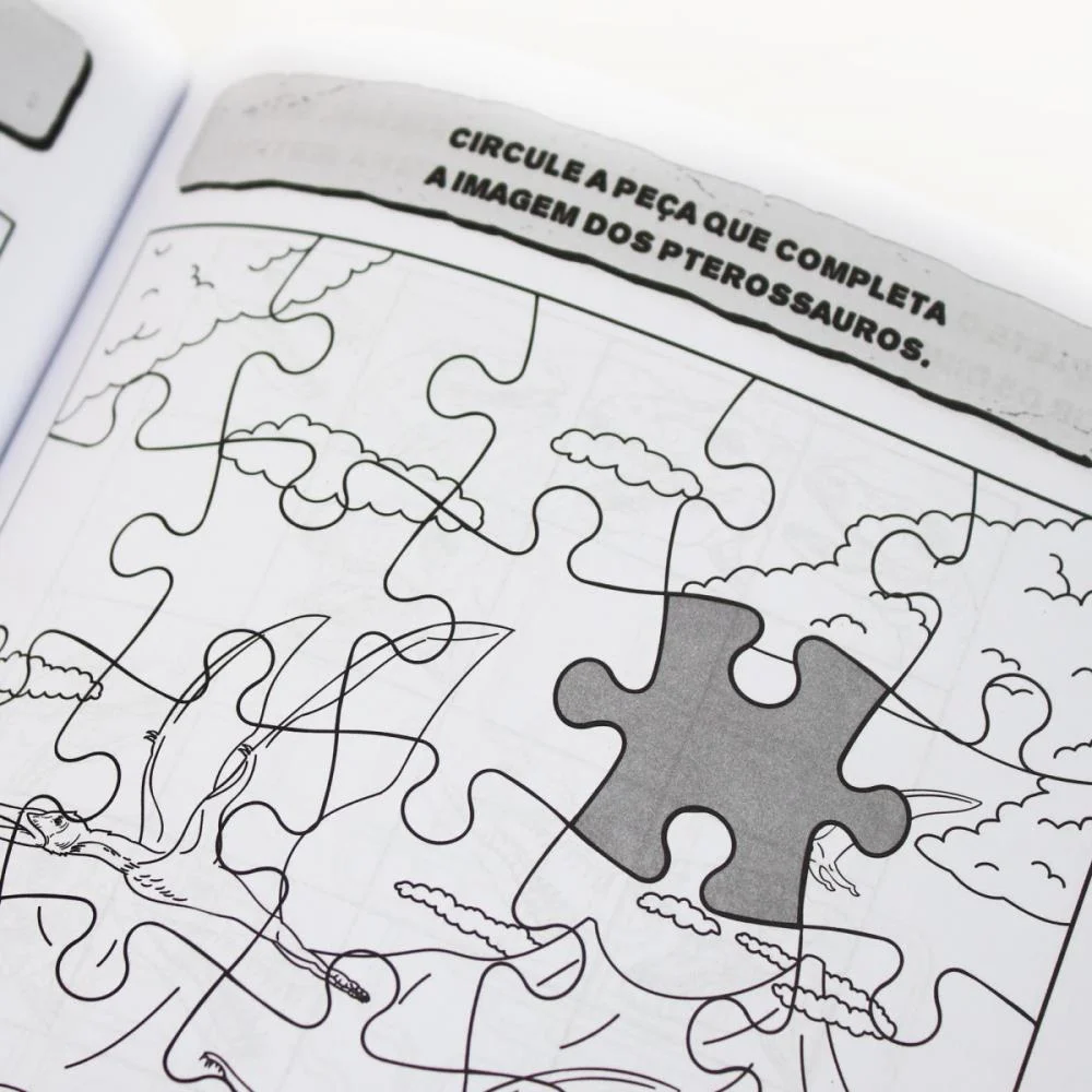 Livro Infantil Colorir 365 Atividades Dinossauros 288 Magic Kids - imagem 4