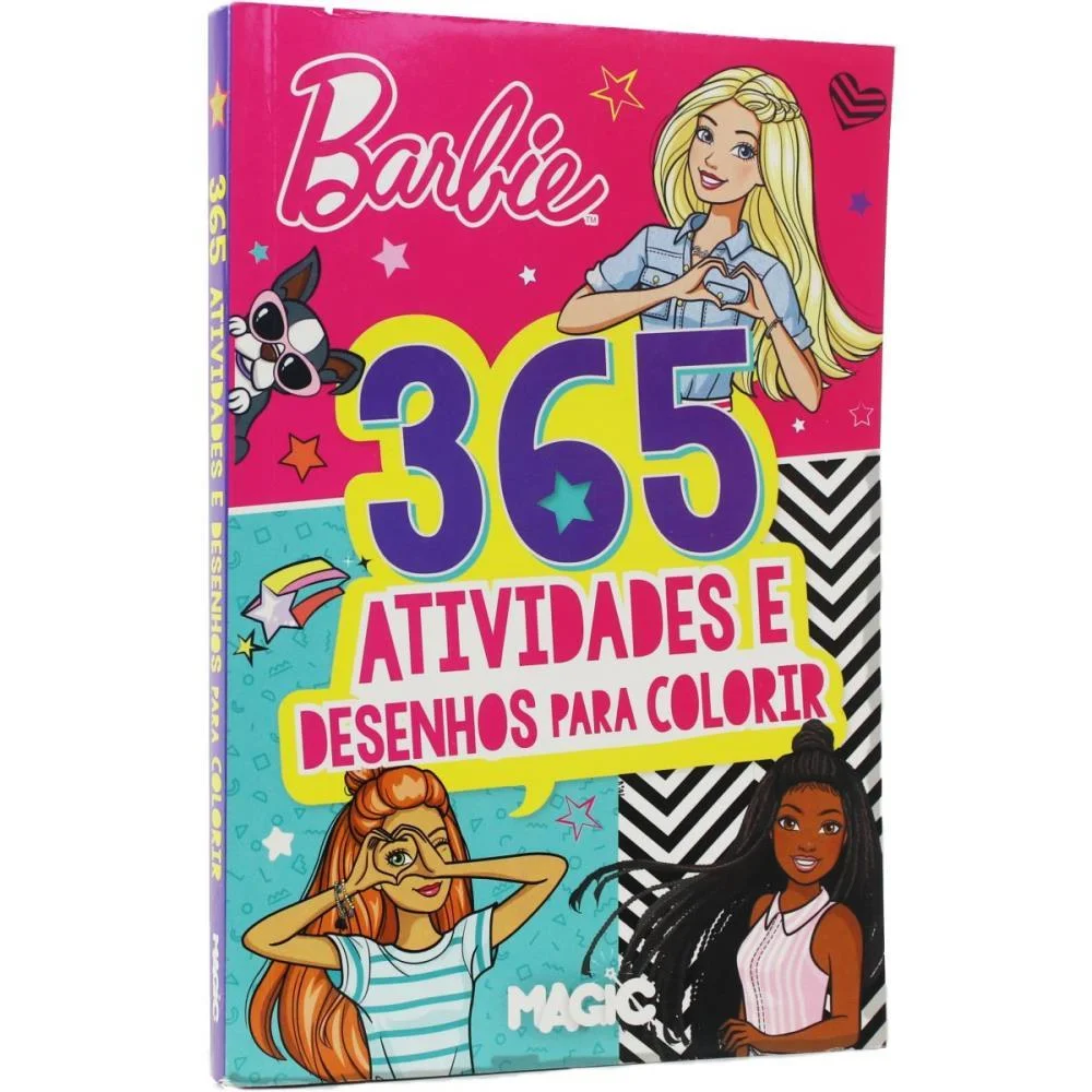 Livro Infantil Colorir 365 Atividades Barbie 288Pgs Magic Kids - imagem 5