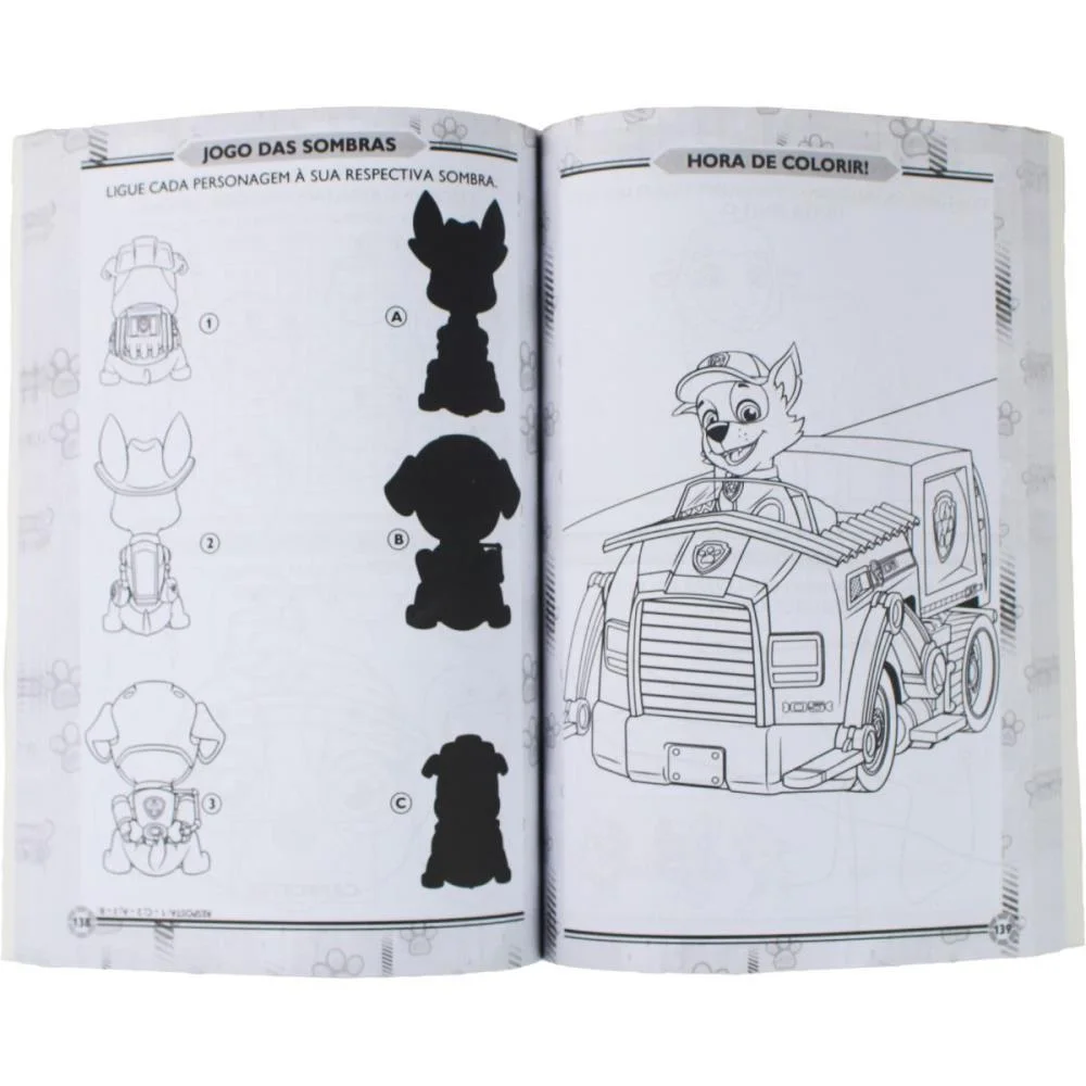 Livro Infantil Colorir 365 Atividades Patrulha Canina Magic Kids - imagem 4