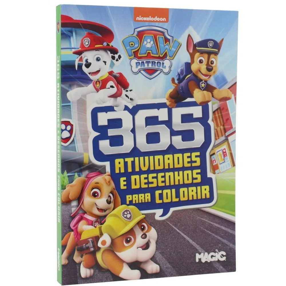 Livro Infantil Colorir 365 Atividades Patrulha Canina Magic Kids - imagem 5