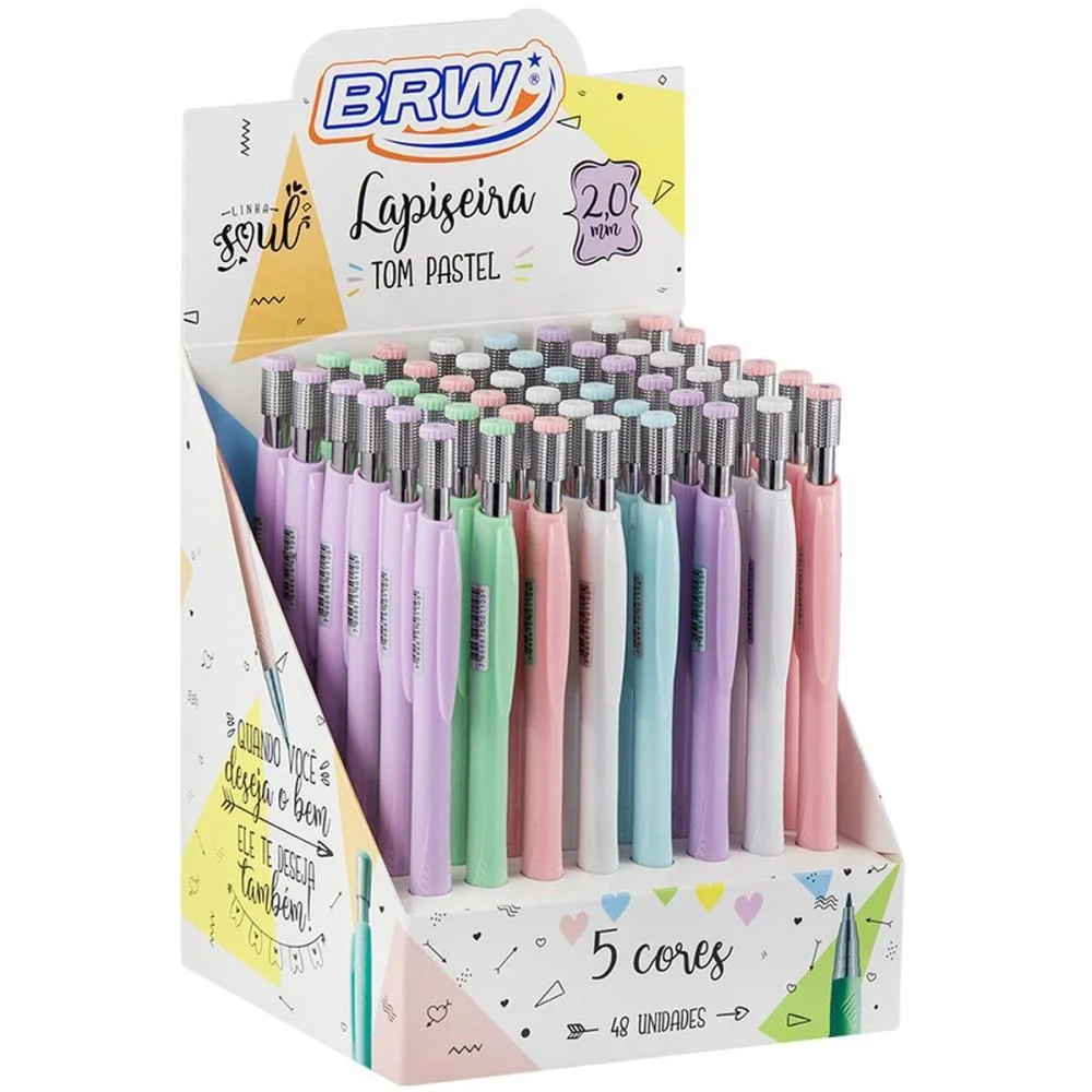 Lapiseira 2.0Mm Cores Sortida Cor Pastel (S) Brw (Dp.c/48) - imagem 3