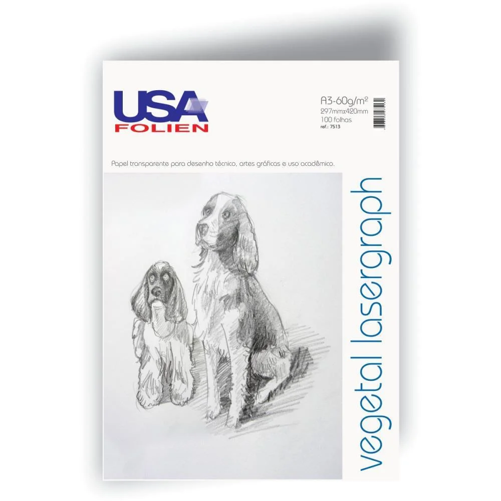 Papel Vegetal A3 60G. 297X420Mm. Usa Folien C/ 100 Unidades - imagem 3