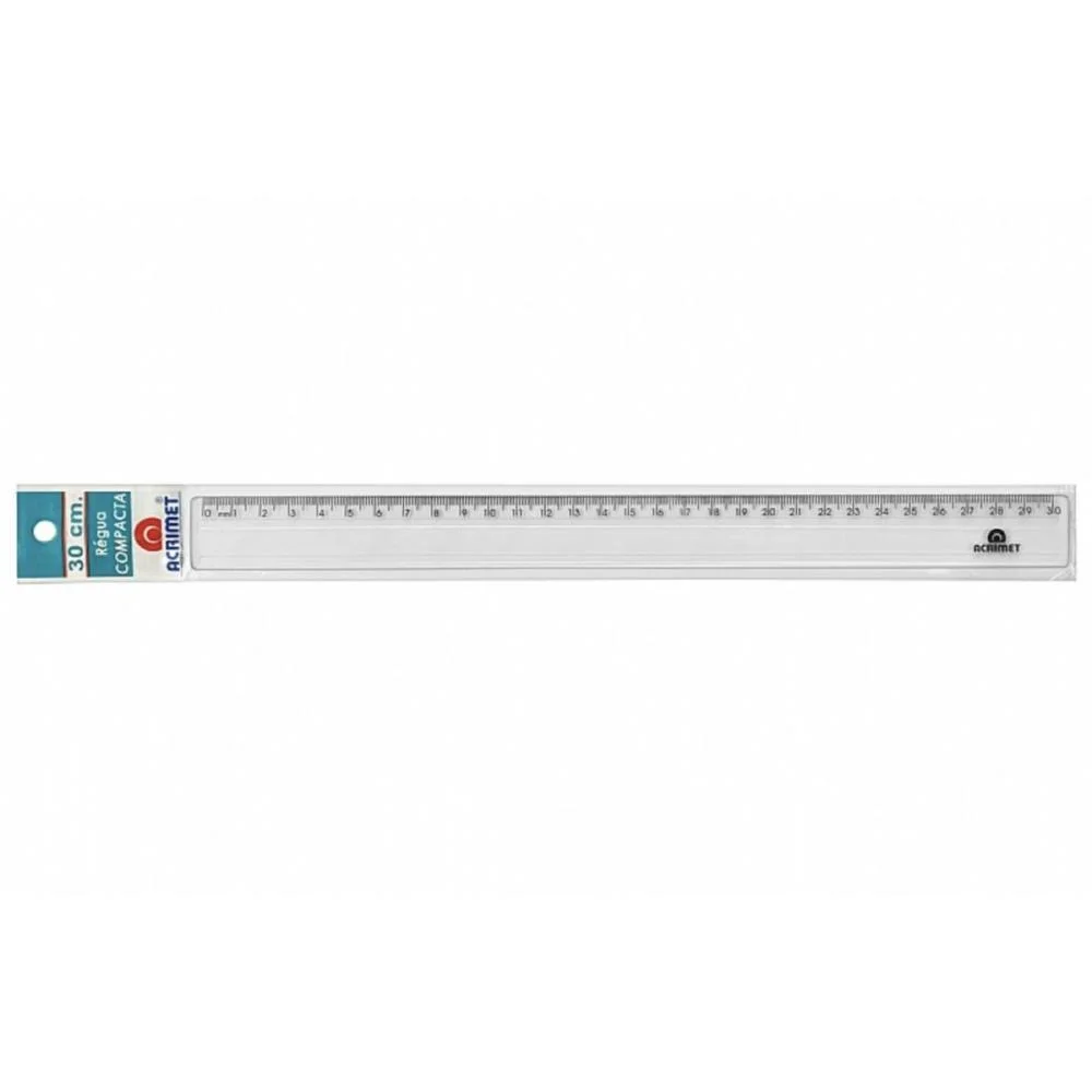 Regua De Poliestireno Compacta Cr.30Cm Display C/100 Acrimet (Cx.c/100) - imagem 4