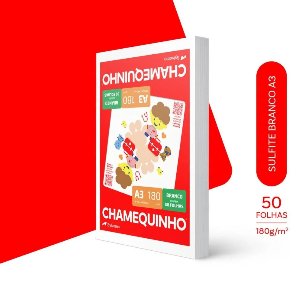 Papel Sulfite A3 Chamequinho 180Gr Chamex (Pct.c/50) - imagem 4