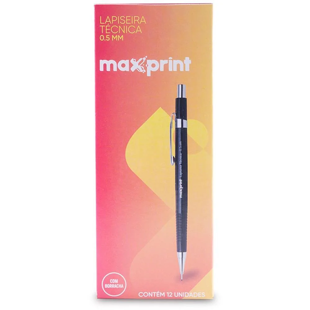Lapiseira 0.5Mm Easy Metalica Preta Maxprint (Cx.c/12) - imagem 4