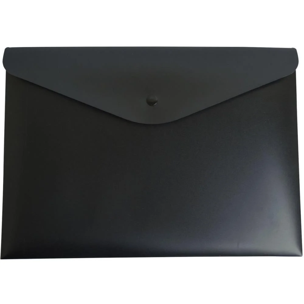 Pasta Envelope A4 Preto C/Botao Dello (Pct.c/10) - imagem 2