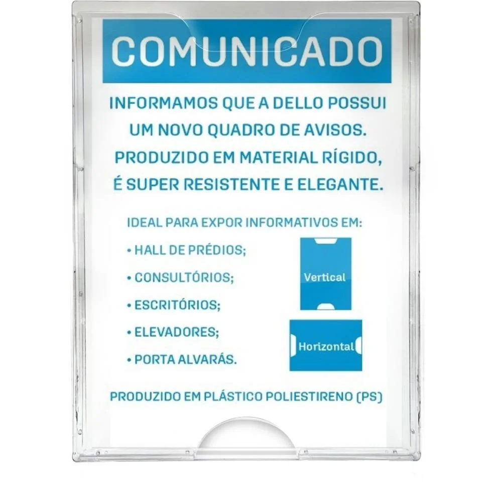 Quadro Multiuso A4 Cristal Rigido Dello - imagem 4