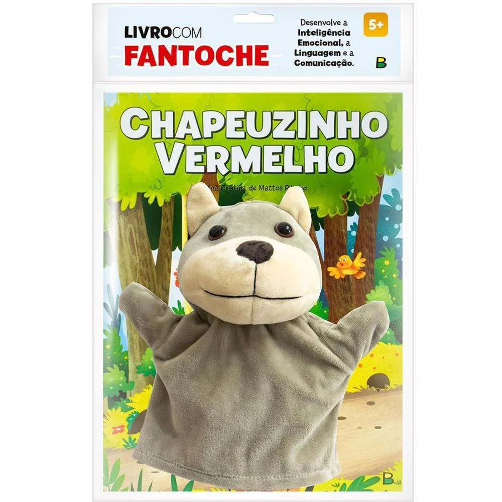 Livro Brinquedo Ilustrado Fantoche Chapeuzinho Vm Lobo Todolivro - imagem 5