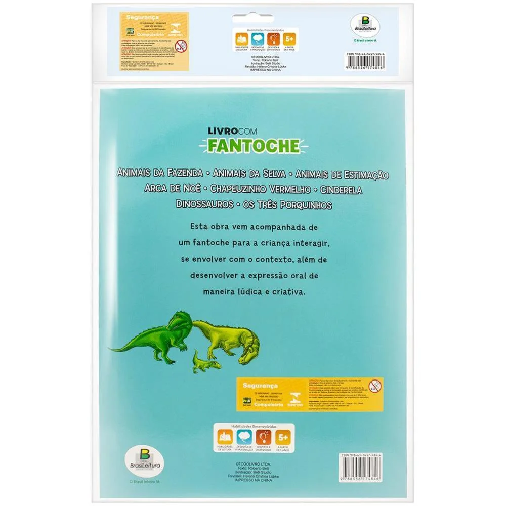 Livro Brinquedo Ilustrado Fantoche Dinossauros 16Pag Todolivro - imagem 4