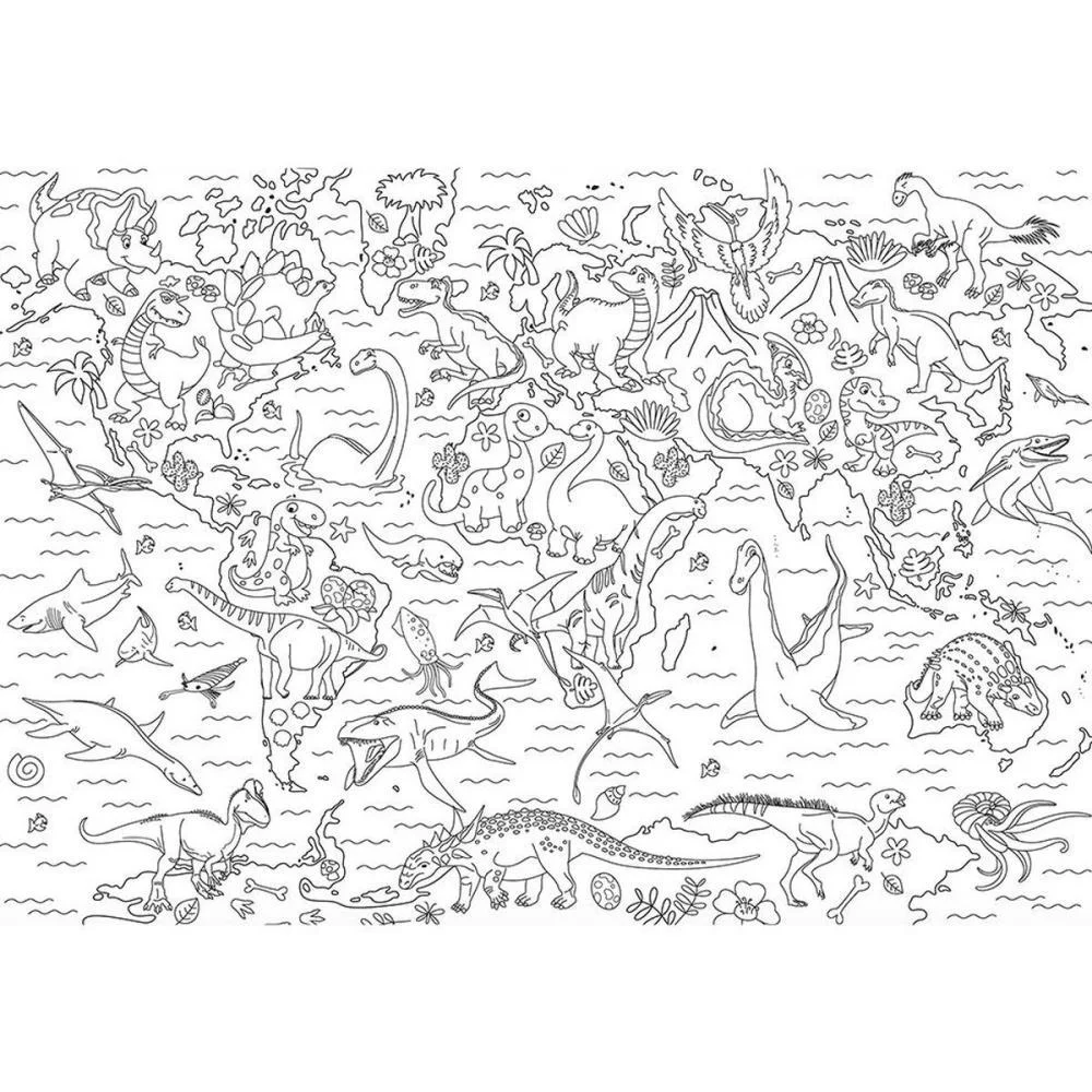 Livro Infantil Colorir Livro Tapete- Dinos 16Pg Todolivro - imagem 4
