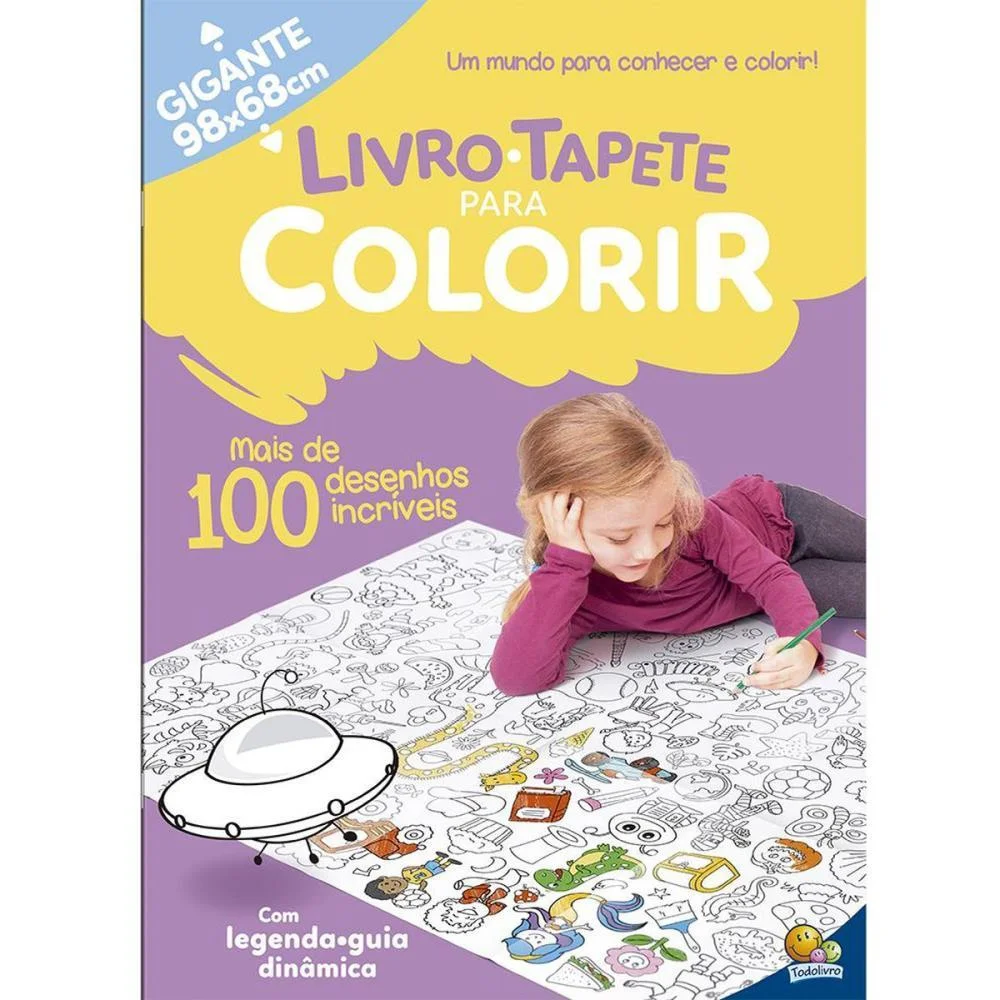 Livro Infantil Colorir Livro Tapete- +100 Desenhos 16 Todolivro - imagem 2