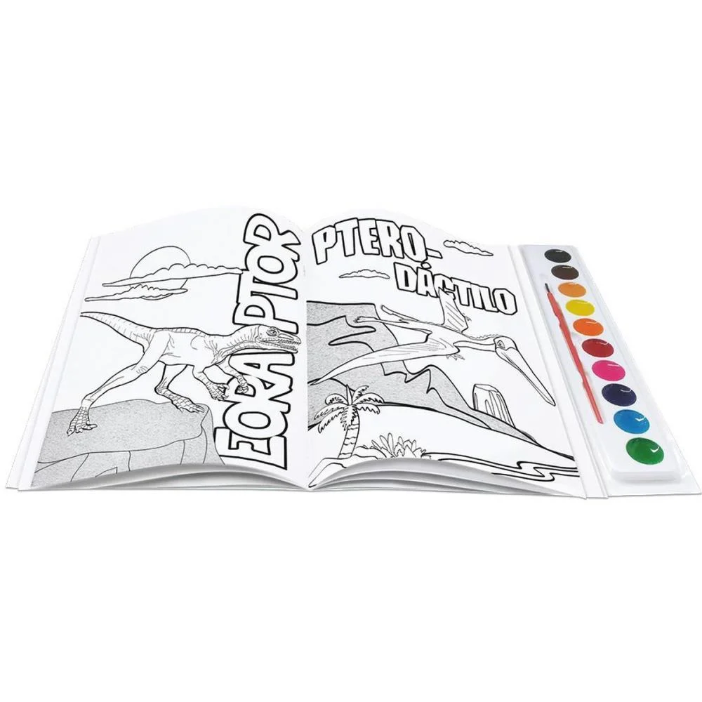 Livro Aquarela Dinos 28X27Cm 16Pag Todolivro - imagem 3