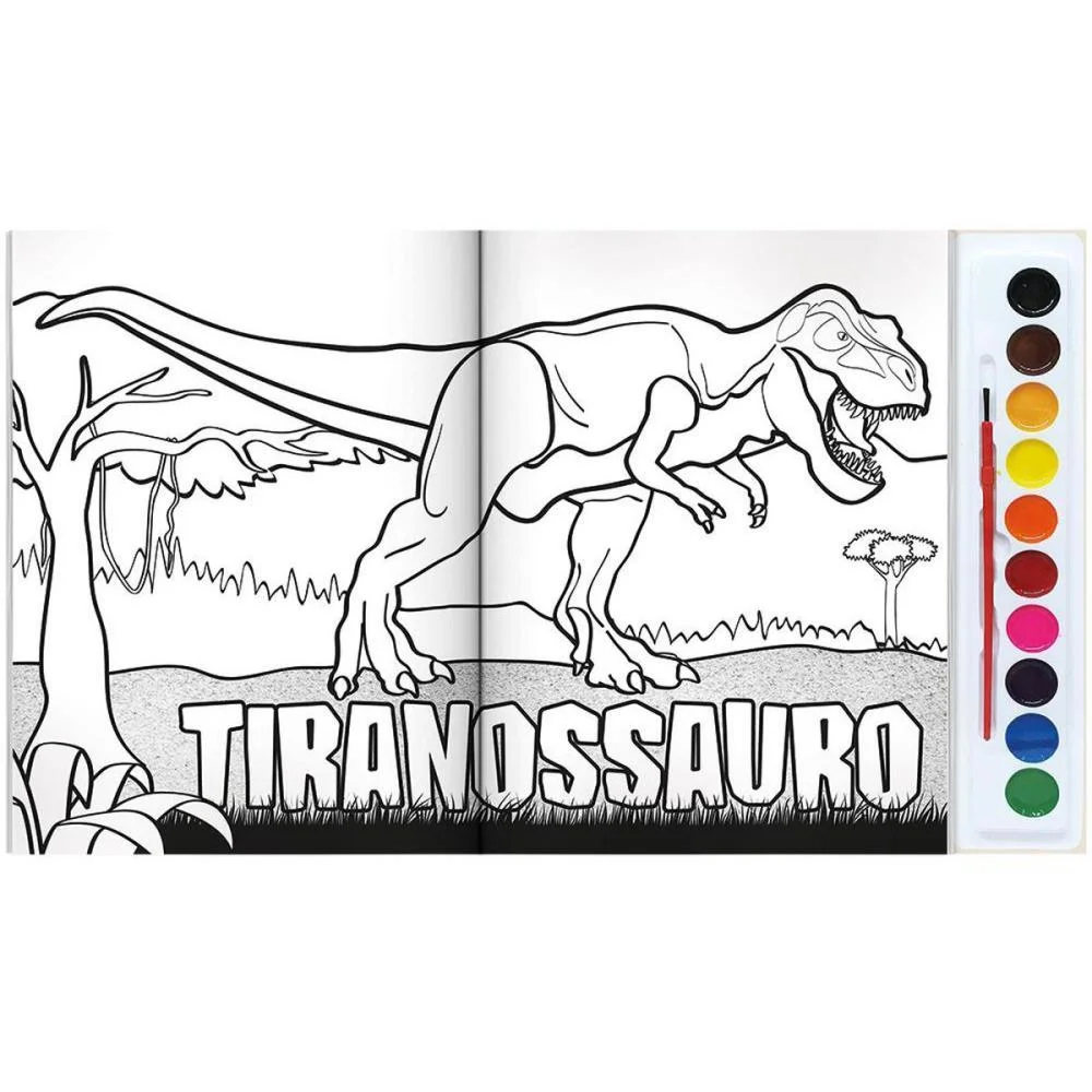 Livro Aquarela Dinos 28X27Cm 16Pag Todolivro - imagem 4