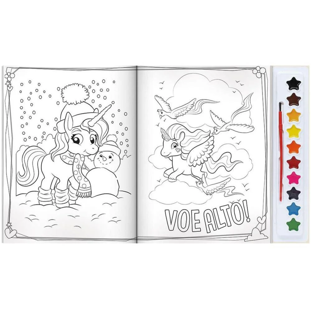 Livro Aquarela Unicornios 28X27Cm 16Pag. Todolivro - imagem 4