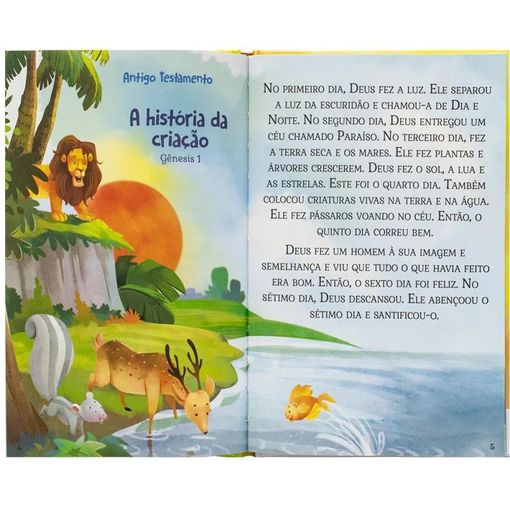 Livro Infantil Ilustrado Biblia Infantil Letras Gr 112P Todolivro - imagem 4