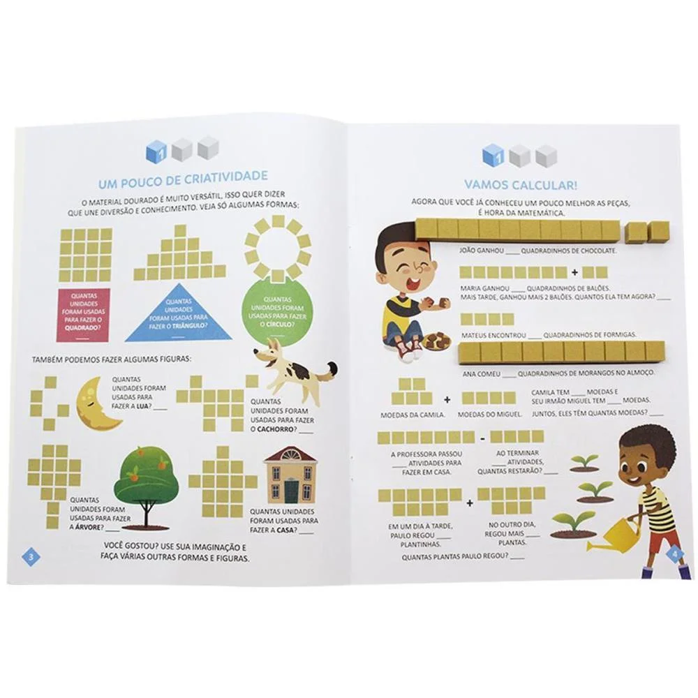Material Dourado Aprenda Em Casa Eva C/111 Pcs Todolivro - imagem 4