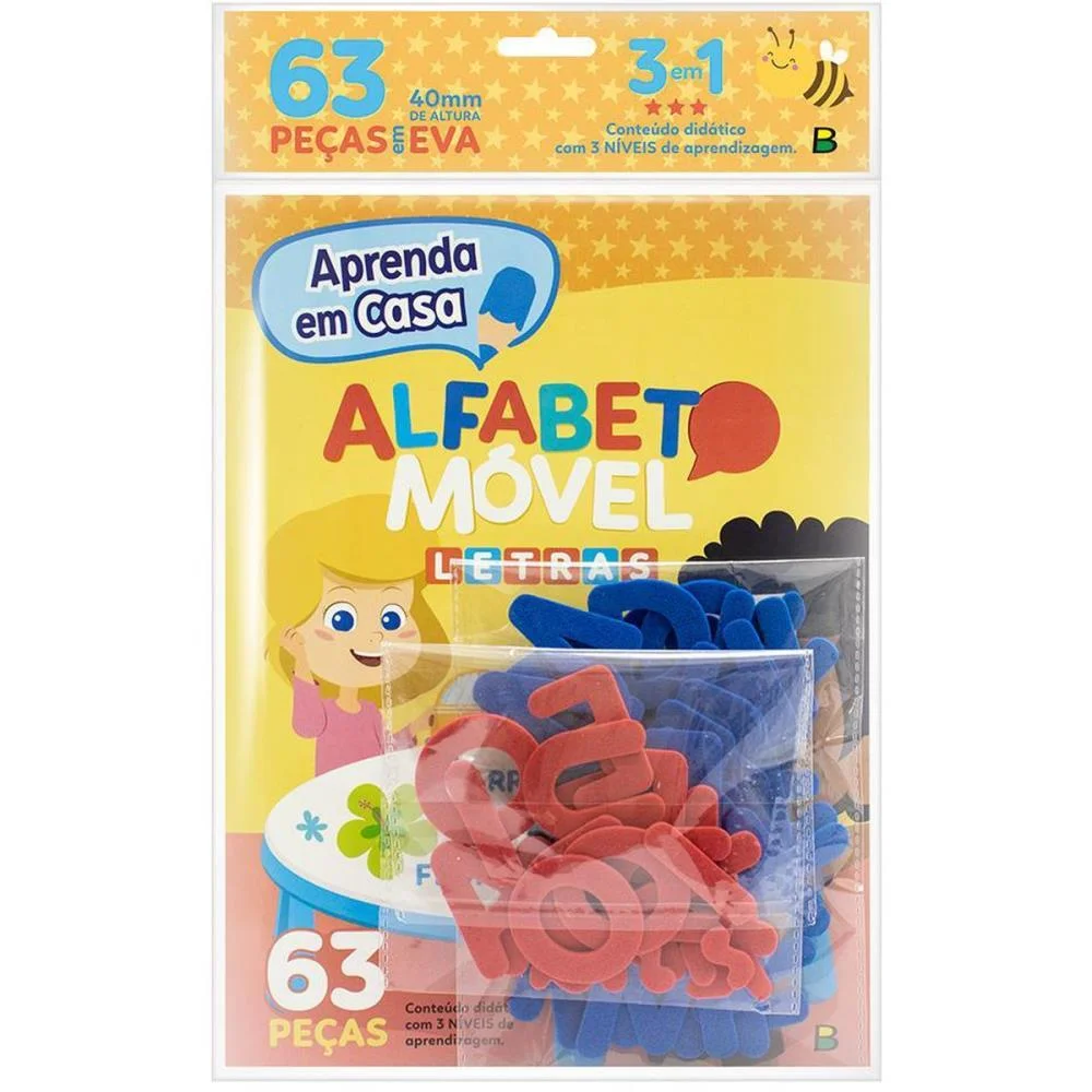 Material Didatico Eva Alfabeto Movel Apre.casa 63Pc Todolivro - imagem 3