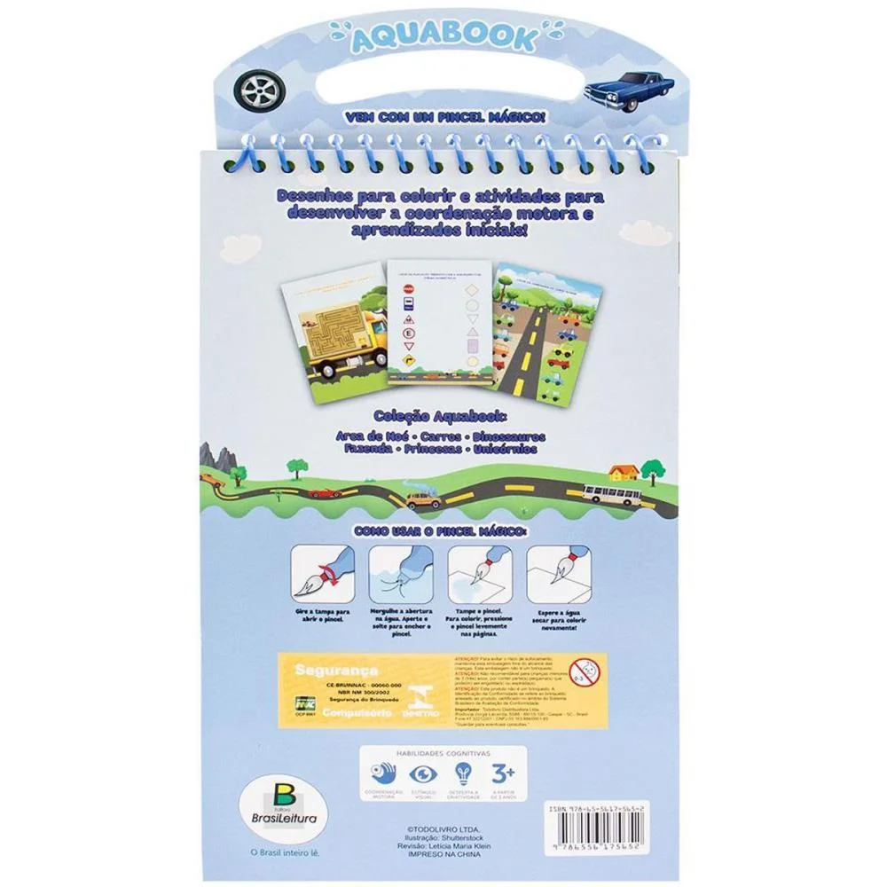Livro Aquabook Carros 27,6X13,6Cm 10Pag Todolivro - imagem 4