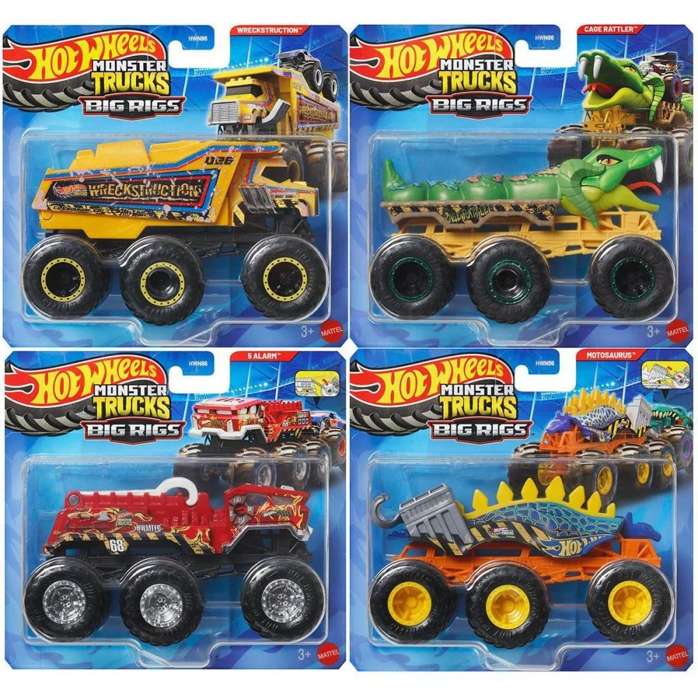 Hot Wheels Monster Trucks Caminhoes Reboque 1:64 (S) Mattel - imagem 2