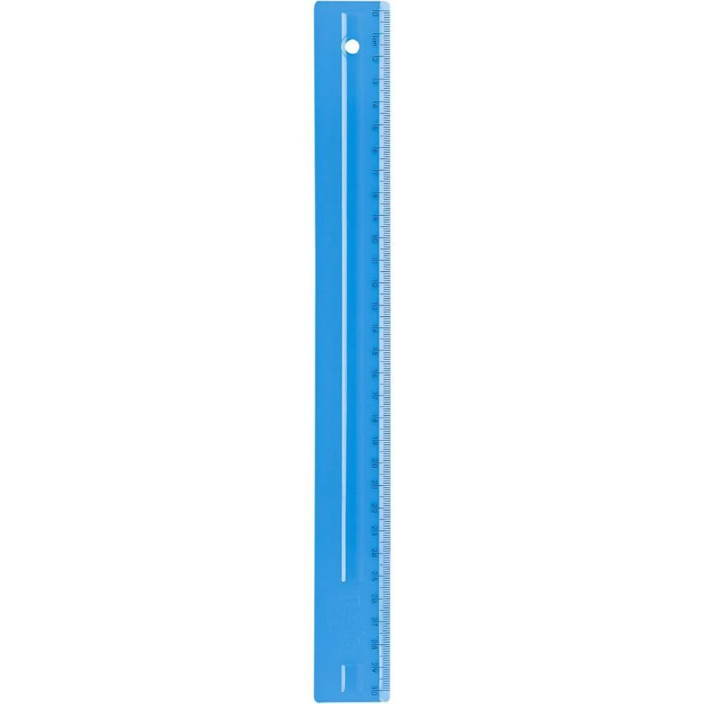 Regua De Poliestireno Full Color 30Cm Azul Dello (Pct.c/24) - imagem 3