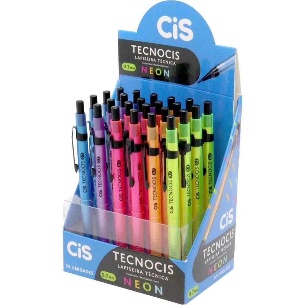 Lapiseira 0.9Mm Tecno Cis Neon Cores Sort. Sertic C/ 24 Unidades - imagem 2