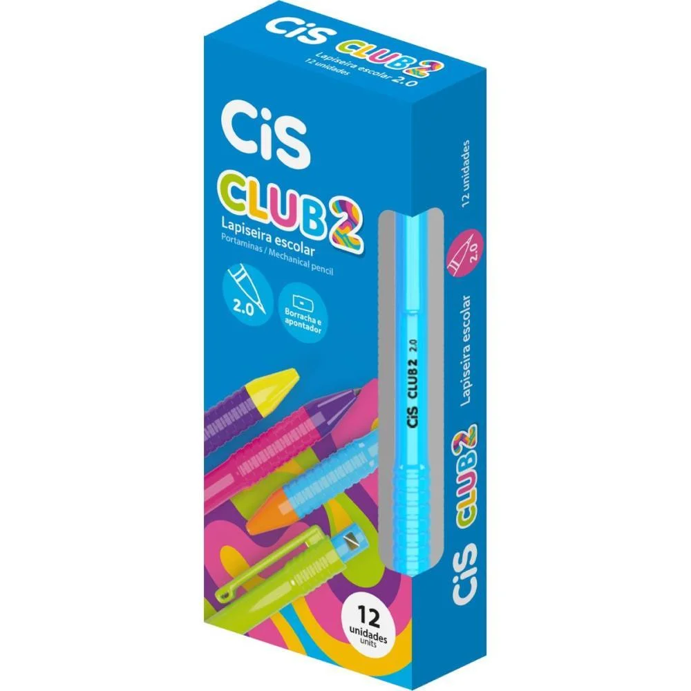Lapiseira 2.0Mm Cis Club 2.0 - 4 Cores Sortida Sertic (Cx.c/12) - imagem 3