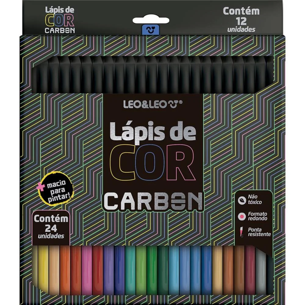 Lapis De Cor Redondo Carbon Line 24 Cores Leonora (Pct.c/06) - imagem 3