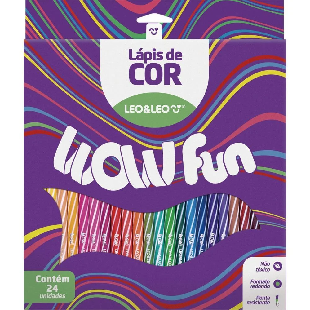 Lapis De Cor Redondo Wow Fun 24Cores Leonora (Pct.c/06) - imagem 2
