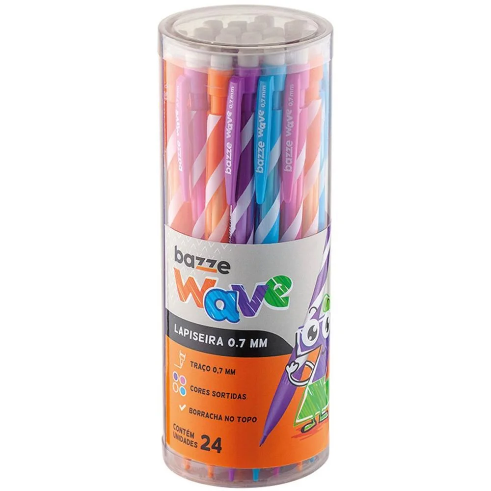 Lapiseira 0.7Mm Bazze Wave 4 Cores Summit (Pote-24) - imagem 2