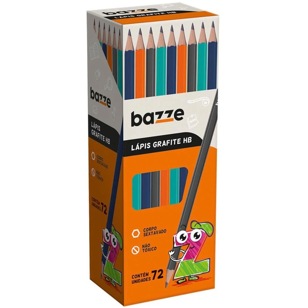 Lapis Preto Sextavado Bazze Hb Cores Summit (Cx.c/72) - imagem 2