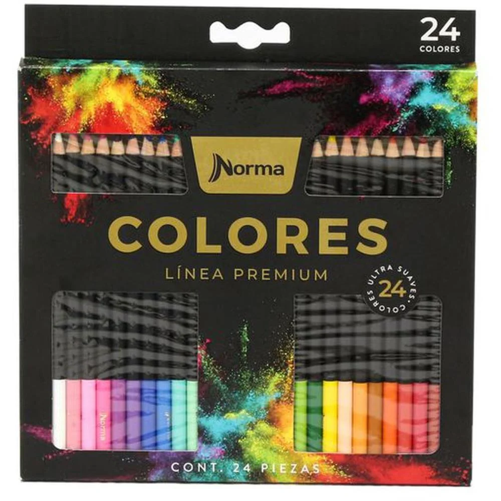 Lapis De Cor Redondo Norma Premium 24 Cores Maxcril - imagem 2