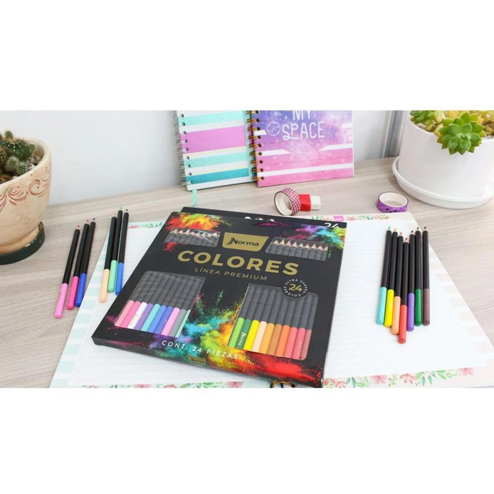 Lapis De Cor Redondo Norma Premium 24 Cores Maxcril - imagem 5