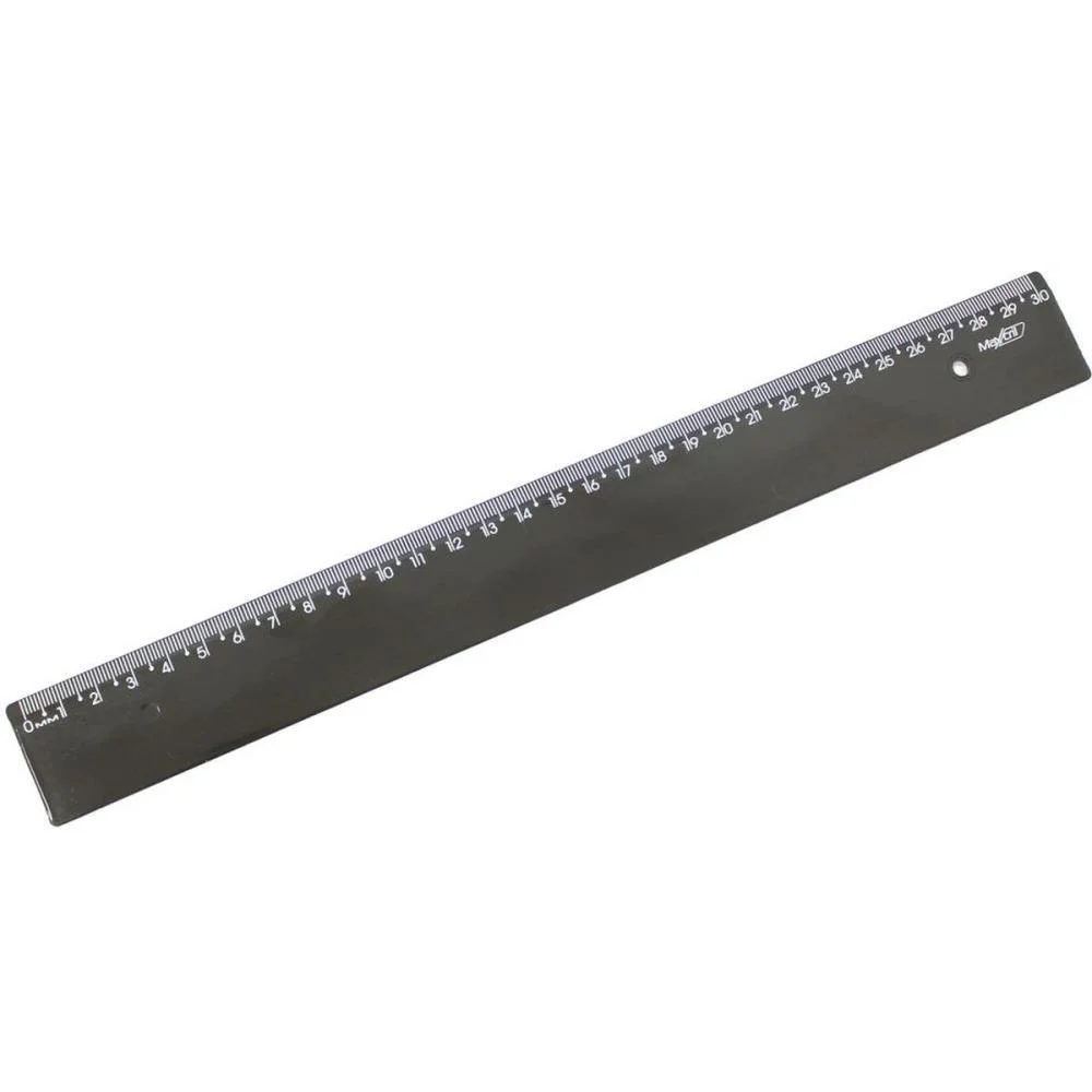Regua De Poliestireno New Line Black 30Cm. Maxcril (Pct.c/10) - imagem 3