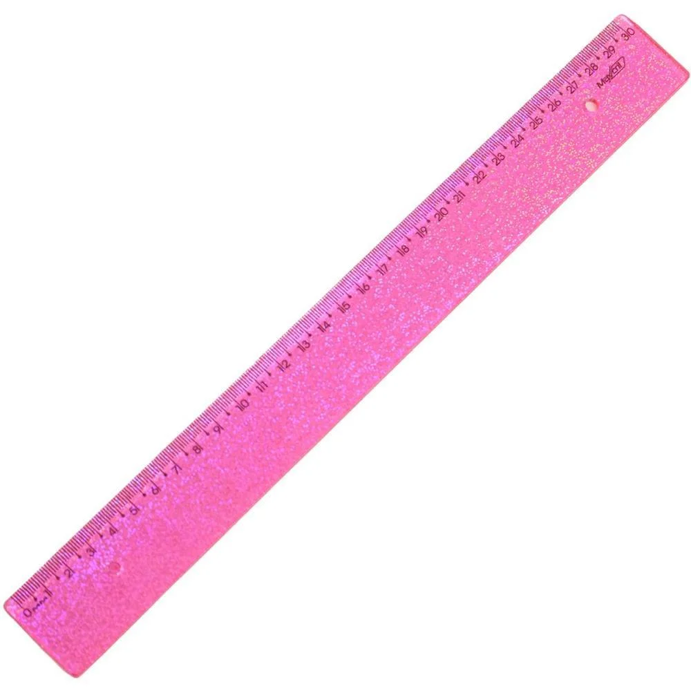 Regua De Poliestireno New Line Holog.glitter Rs 30Cm Maxcril (Pct.c/10) - imagem 2