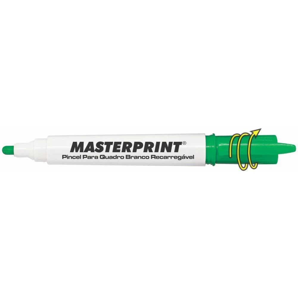 Pincel Quadro Branco Mp 619 Verde Recarregavel Masterprint (Cx.c/12) - imagem 3