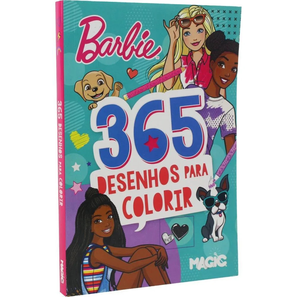 Livro Infantil Colorir 365 Desenhos Barbie 288Pgs Magic Kids - imagem 7