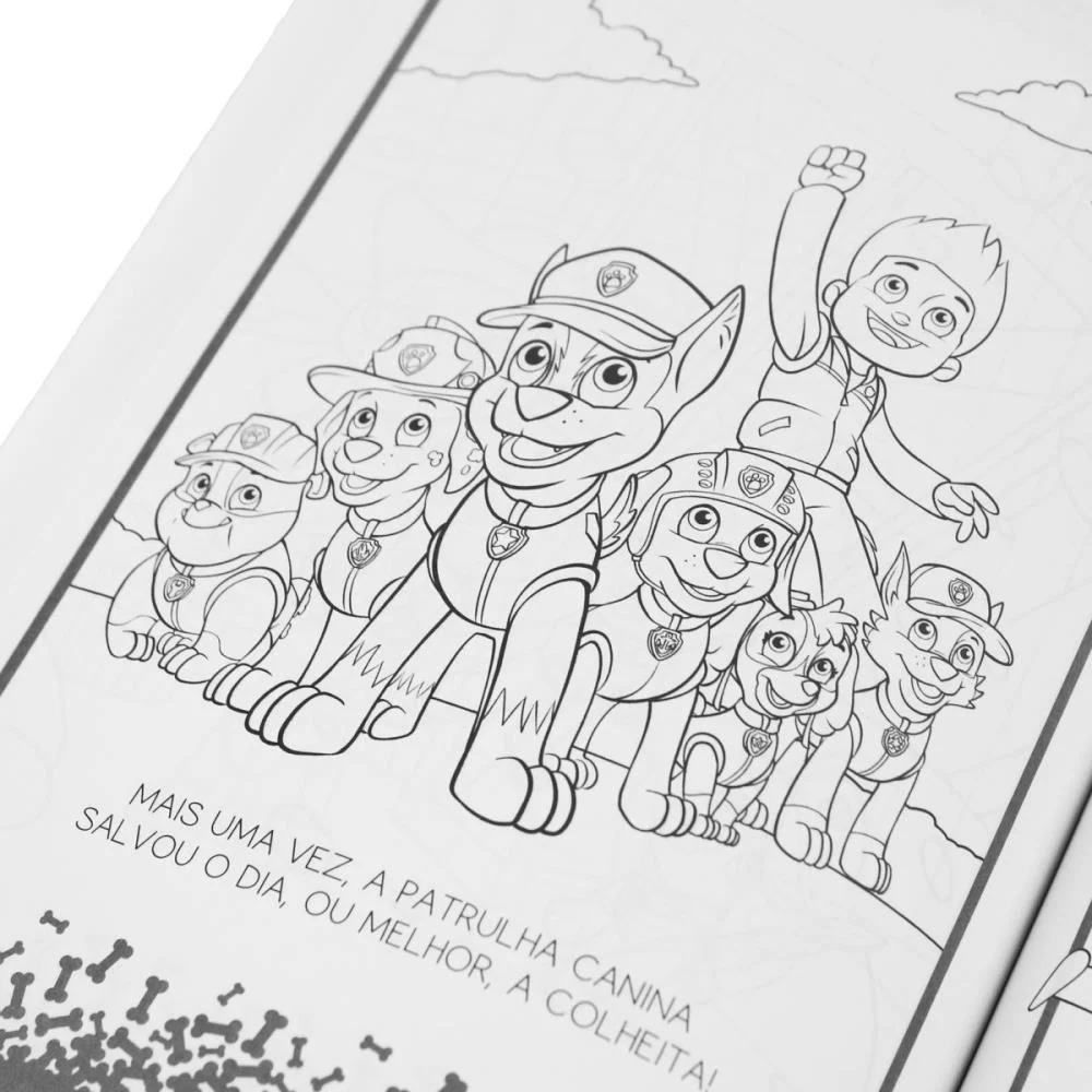Livro Infantil Colorir 365 Desenhos Patrulha Canina Magic Kids - imagem 5