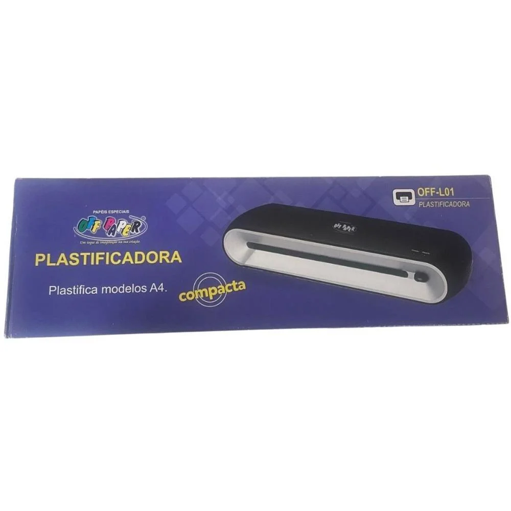 Maquina Plastificadora A-4 Off-L01 220V Preta Off Paper - imagem 6
