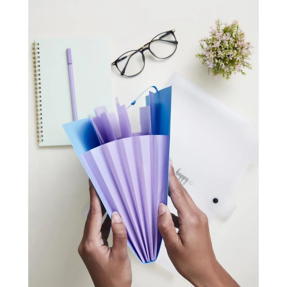Pasta Sanfonada Plastica A4 5 Divisoes Cristal Polibras - imagem 5
