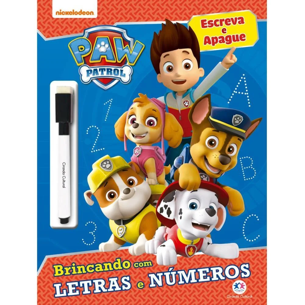 Livro De Atividades Escreva E Apague Patrulha Cani Magic Kids - imagem 3