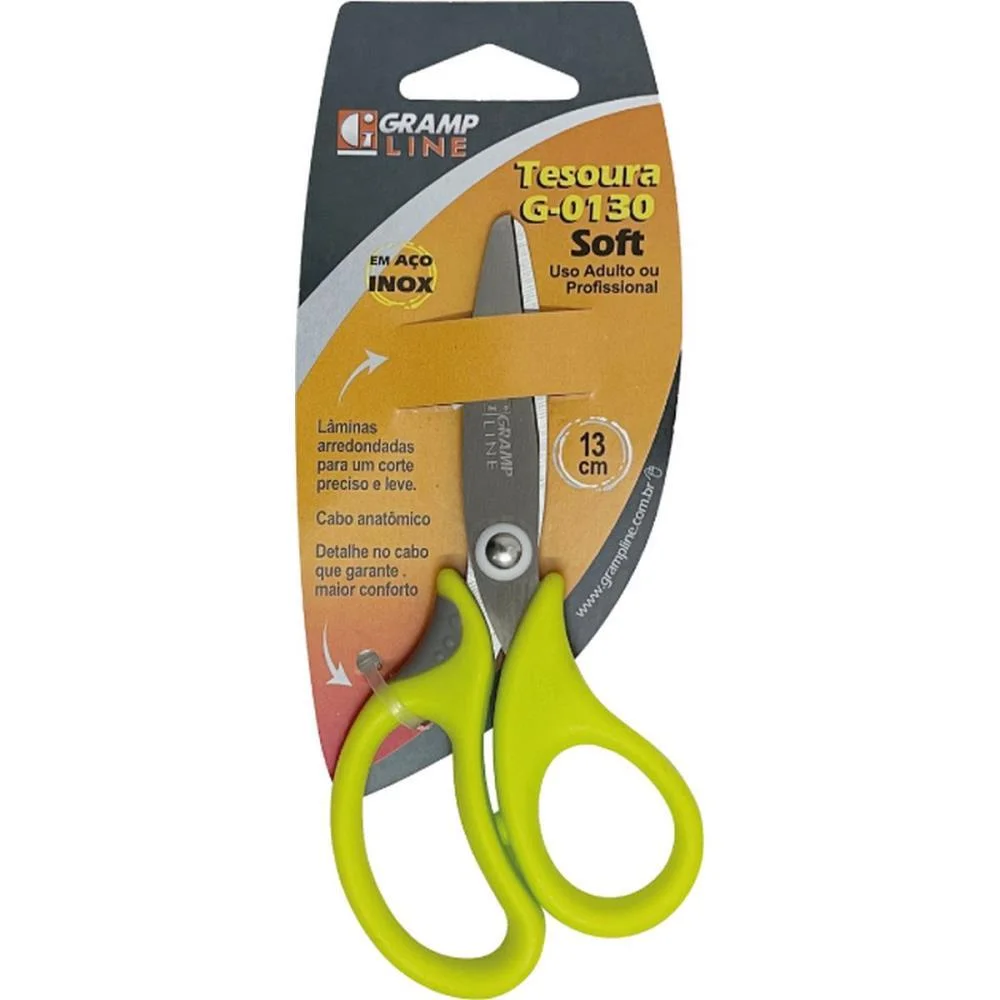 Tesoura Escolar Curva P/Eva G-0130 Cores (S) Gramp Line - imagem 9