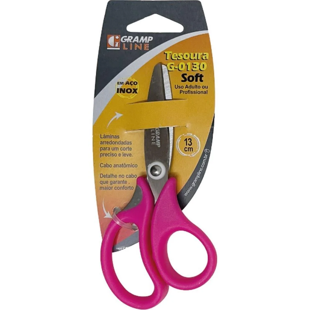 Tesoura Escolar Curva P/Eva G-0130 Cores (S) Gramp Line - imagem 10