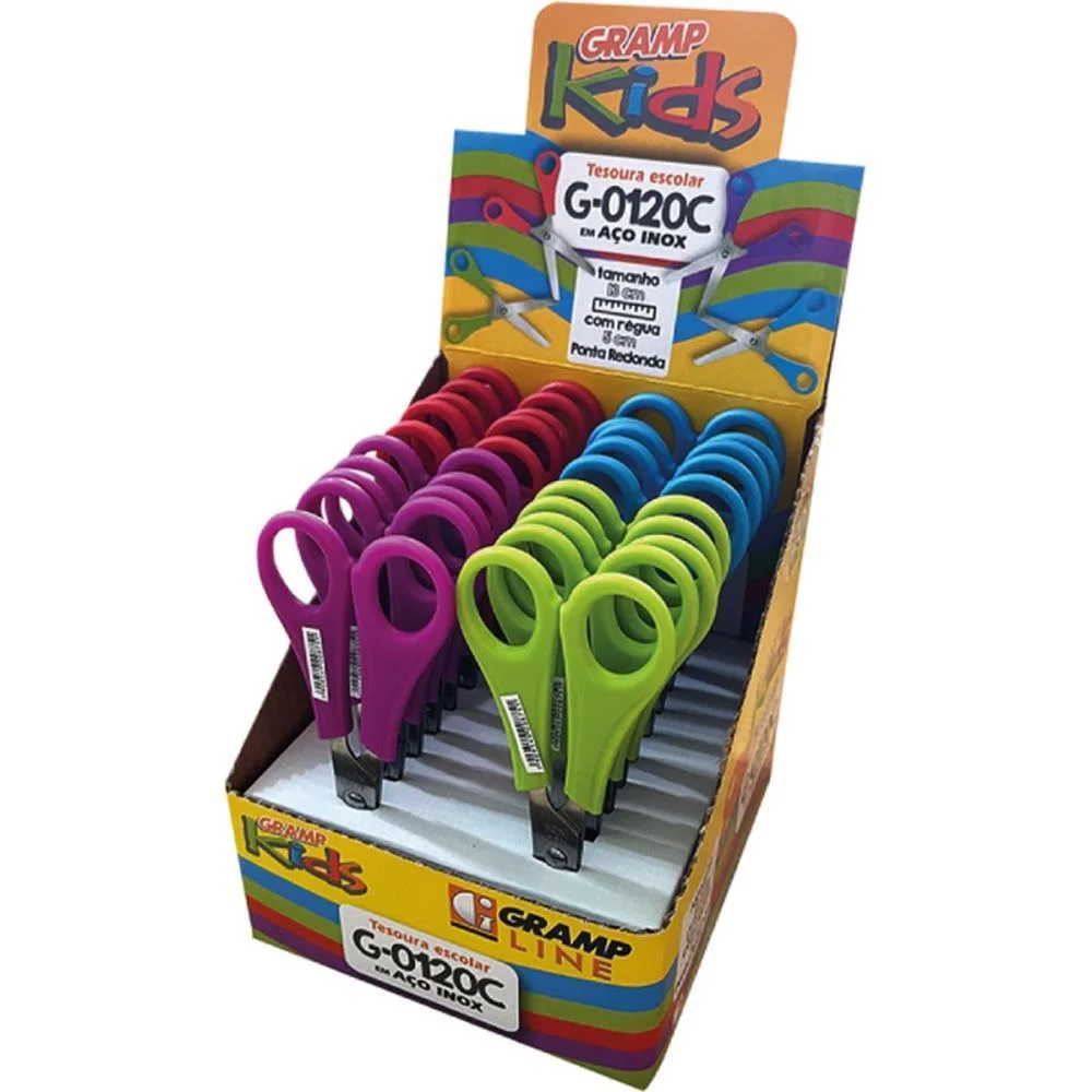 Tesoura Escolar G-0120 Cores (S) 13Cm Gramp Line (Cx.c/20) - imagem 13