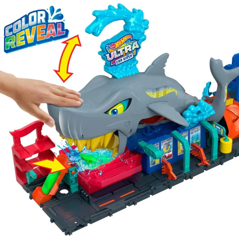Hot Wheels Pista City Lava-Rápido Mega Tubarão Mattel - imagem 5