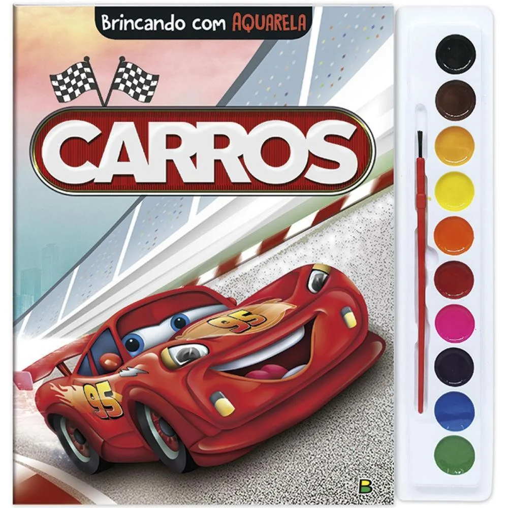 Livro Aquarela Carros 27X28Cm 16Pag Todolivro - imagem 2